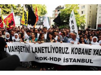 Taksim’de Hdp’lilerden Işid Protestosu