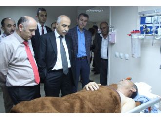 Vali Hasan Karahan’dan Sis Dağı’nda Kayalıklara Düşerek Yaralanan Kargün’e Ziyaret