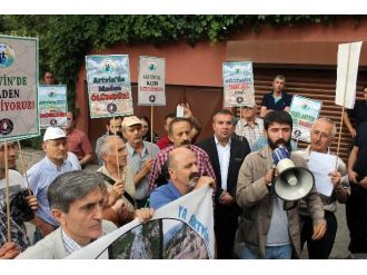 Artvin’deki Altın Arama Girişimleri Başkentte Protesto Edildi