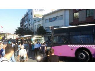 (Özel Haber) Özel Halk Otobüsleri Kafa Kafaya Çarpıştı: 3 Yaralı