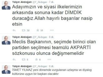 Başbakan Yardımcısı Yalçın Akdoğan’dan Tbmm Başkanlık Seçimleri Hakkında Açıklama