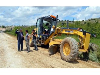 Taşkesiği Yolu Asfaltlanıyor