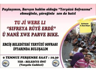 Erciş’te İlk Defa ’Yeryüzü Sofrası’ Kurulacak.