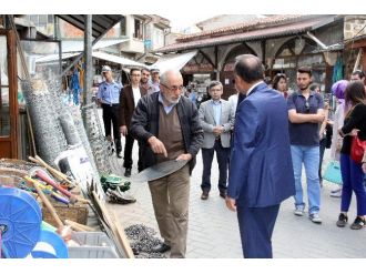 Tahsin Babaş’tan Bakırcılar Çarşısına Ziyaret