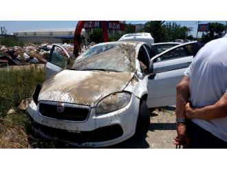 Söke’de Otomobilin Takla Attığı Kaza Ucuz Atlatıldı