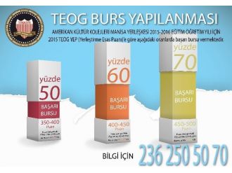 Manisa Amerikan Kültür Kolejinden Teog’da Başarılı Öğrencilere Tam Not