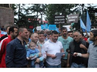 Doğu Türkistan’daki Çin Zulmü Trabzon’da Protesto Edildi