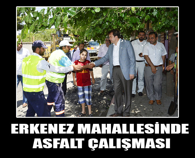 Erkenez Mahallesinde Asfalt Çalışması