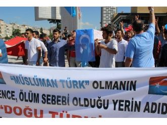 Kayseri’de Çin Zulmüne Kınama