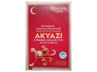 Ramazan Mobil Etkinlik Tır’ı 8 Temmuz’da Akyazı’da