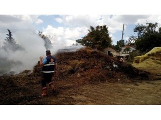 Tekirdağ’da 2 Bin 500 Balya Saman Kül Oldu