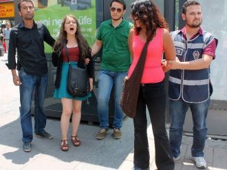 Başkent’te İzinsiz Pankart Asan 14 Kişi Gözaltına Alındı