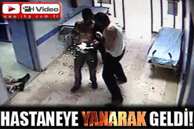 Acil servise yanarak geldiler 