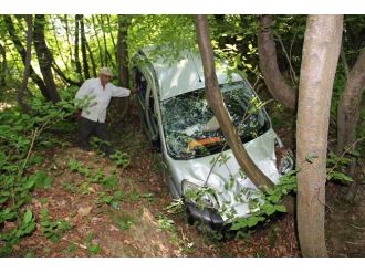 Arıdan Korkup Şarampole Yuvarlandı