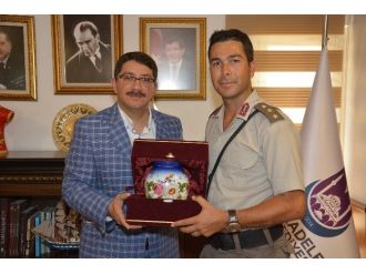 Yüzbaşı Şimşek’ten Başkan Çelik’e Veda Ziyareti