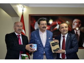 Tobb Başkanı Rıfat Hisarcıklıoğlu Alaplı Tso Başkanı Recep Ocak’ı Ziyaret Etti.