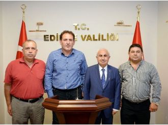 Kırkpınar Heyeti’nden Edirne Valisi Şahin’e Ziyaret
