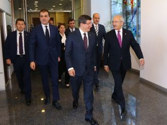 Başbakan Davutoğlu Chp Genel Merkezi’nde