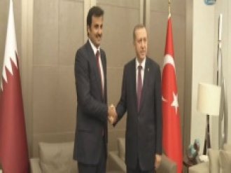 Erdoğan Katar Emiriyle görüştü