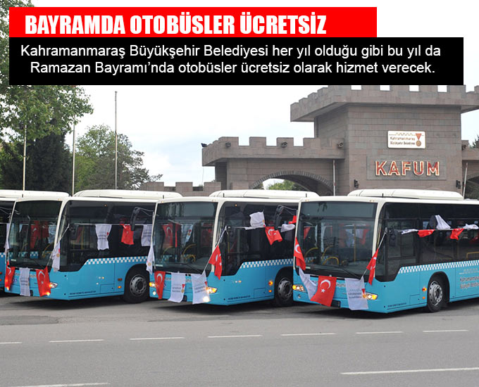 Bayramda Otobüsler Ücretsiz