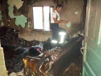 Hisarcık’ta Ahşap Ev Yangını