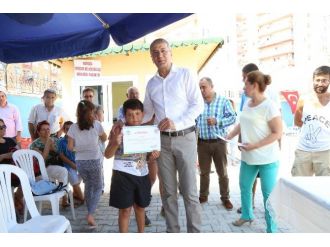 Mezitli’de Yüzme Kursunun İlk Etabı Sona Erdi