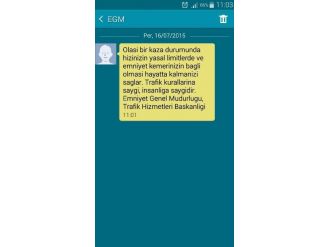 Emniyet’ten Mesajlı Trafik Uyarısı