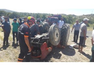 Aksaray’da Traktör Devrildi: İki Yaralı