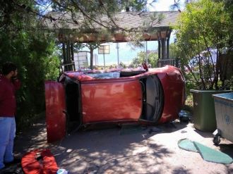 Bursa’da Takla Atan Araç Atlı Spor Kulübü’ne Daldı