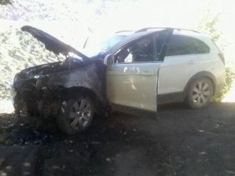 Adıyaman’da Park Halindeki Otomobil Alev Aldı