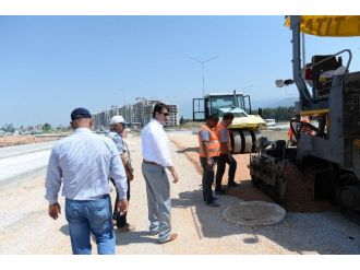 40 Metrelik Bulvar Asfaltlanıyor