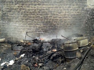 Harabe Evde Yangın Çıktı