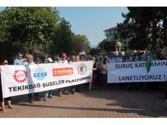 Tekirdağ’da Sivil Toplum Kuruluşları Suruç’taki Saldırıyı Kınadı