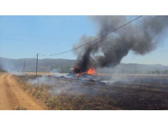 Antalya’da Saman Yüklü Kamyon Alev Aldı: 1 Ağır Yaralı