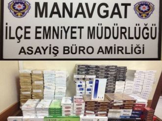 Manavgat’ta 2 Bin 600 Paket Gümrük Kaçağı Sigara Ele Geçirildi