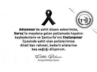 Başkan Bakıcı’dan Taziye Mesajı