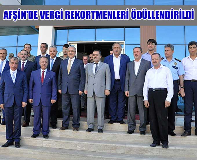 Afşinde Vergi Rekortmenleri Ödüllendirildi