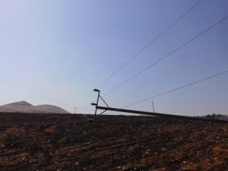 Yine Anız Yangını, 6 Köy Elektriksiz Kaldı