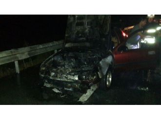 Söke-bodrum Yolundaki Araç Yangını Korkuttu