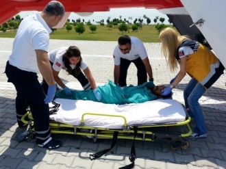 İş Kazasında Vücudu Yanan Genç Helikopterle Darıca’ya Getirildi