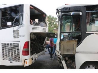 Denizli’de Otobüsler Kaza Yaptı: 7 Yaralı