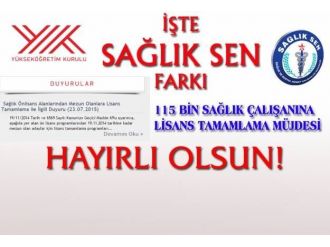 115 Bin Sağlık Çalışanına Lisans Tamamlama Müjdesi