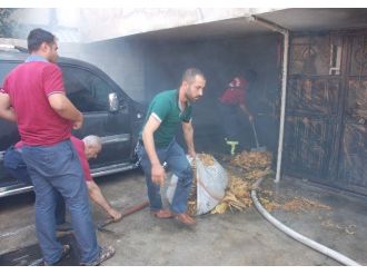 Tütün Deposunda Korkutan Yangın