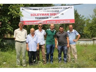 Poyrazlar Mahalle Halkından Başkan Dişli’ye Pankartlı Teşekkür