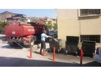 İskilip’te Çöp Konteynerları Yıkandıyor