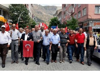 Gümüşhane’de Şehitlere Dua, Teröre Lanet Yağdı