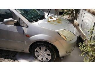 Malatya’da Otoparktaki Araç Yandı