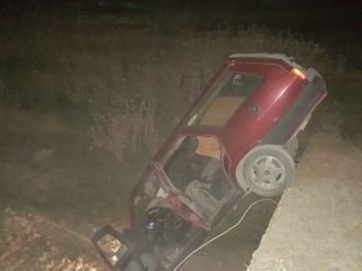 Otomobil Su Kanalına Uçtu: 1 Yaralı