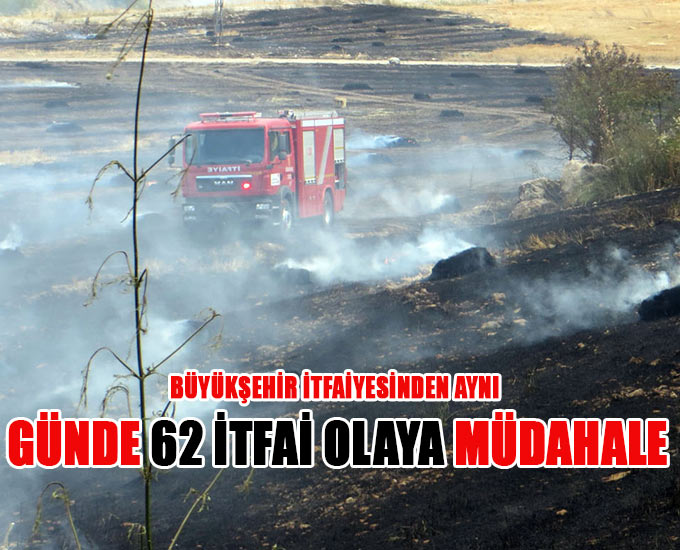 Büyükşehir İtfaiyesinden Aynı Günde 62 İtfai Olaya Müdahale