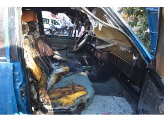 Park Halindeki Otomobilde Yangın Çıktı